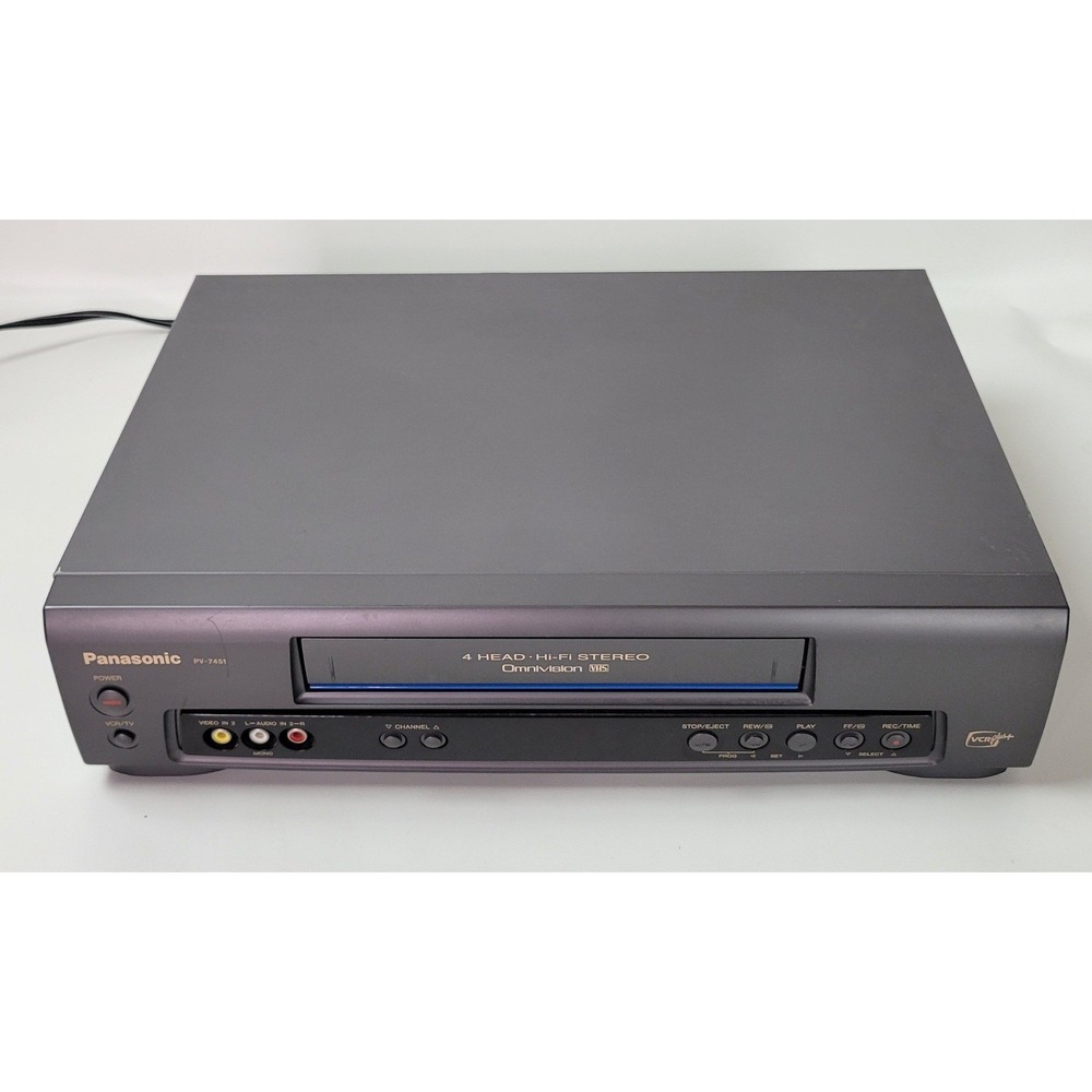 Panasonic PV-7451 Omnivision 4 Head VHS VCR Player Recorder Tested No Remote